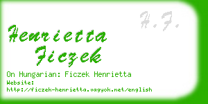 henrietta ficzek business card